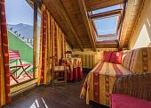 Chambre quadruple enfant lit double deux lits simples Hotel Aran la Abuela