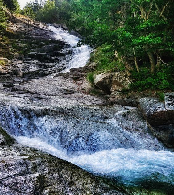 High mountain river Aran Valley