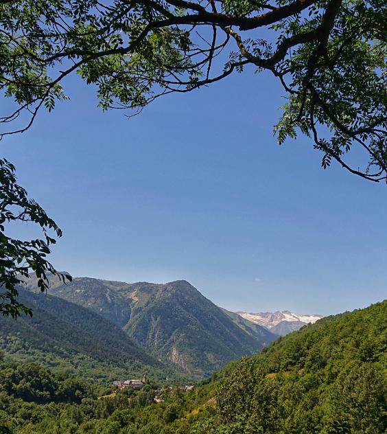 Hiking with views of the Aran Valley