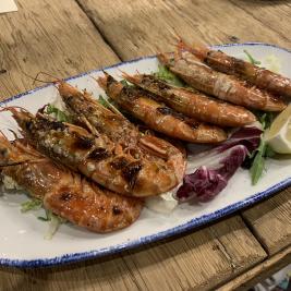 Prawns dishes restaurant Hotel Aran la Abuela Vielha